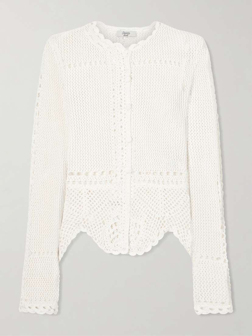 Erdem Crocheted Cotton Peplum Cardigan | Thumbnail 6 Erdem Crocheted Cotton Peplum Cardigan | Thumbnail 6