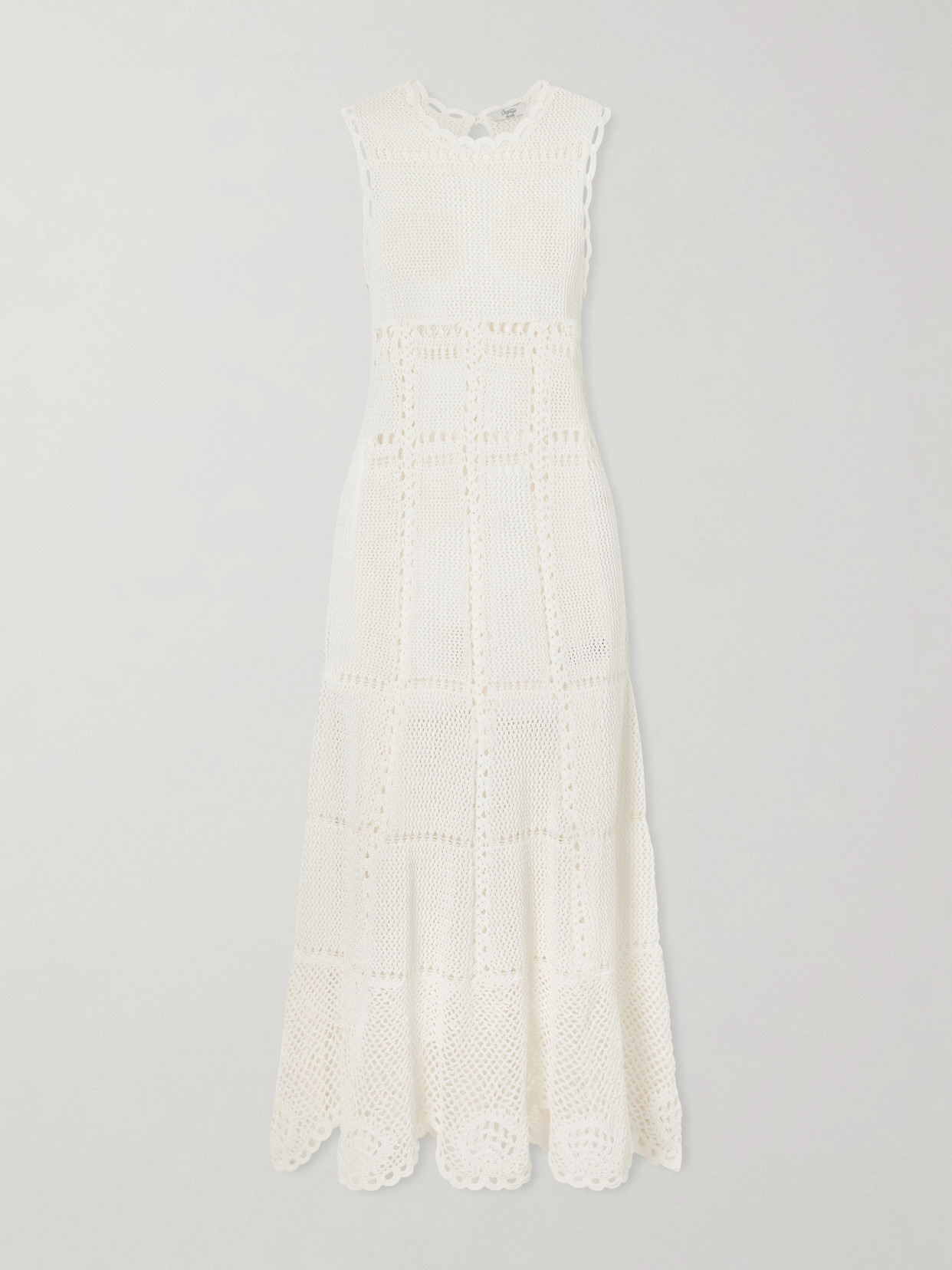 Erdem Crocheted Cotton Midi Dress In White