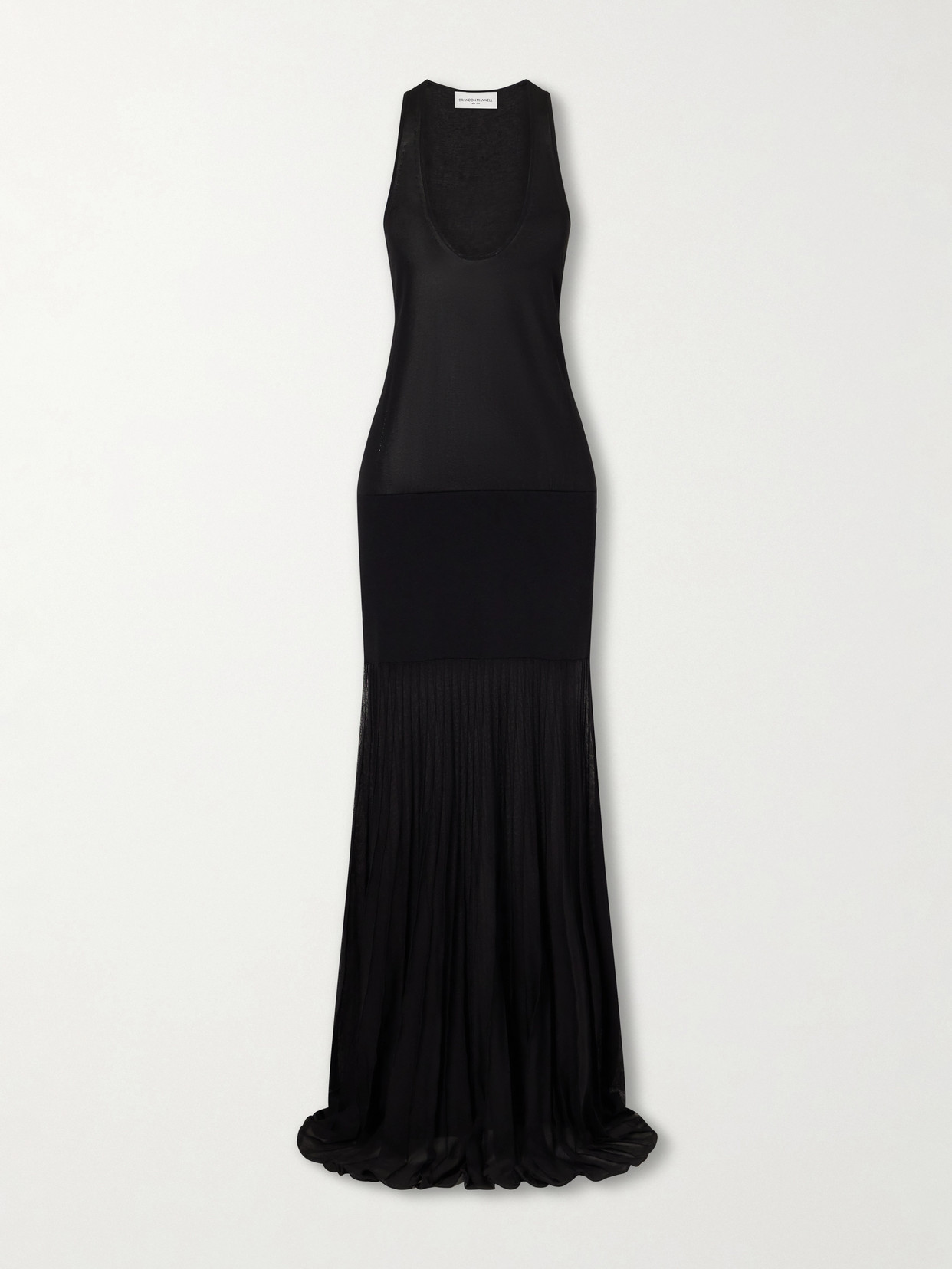 Brandon Maxwell Delphine Stretch-knit Gown In Pattern