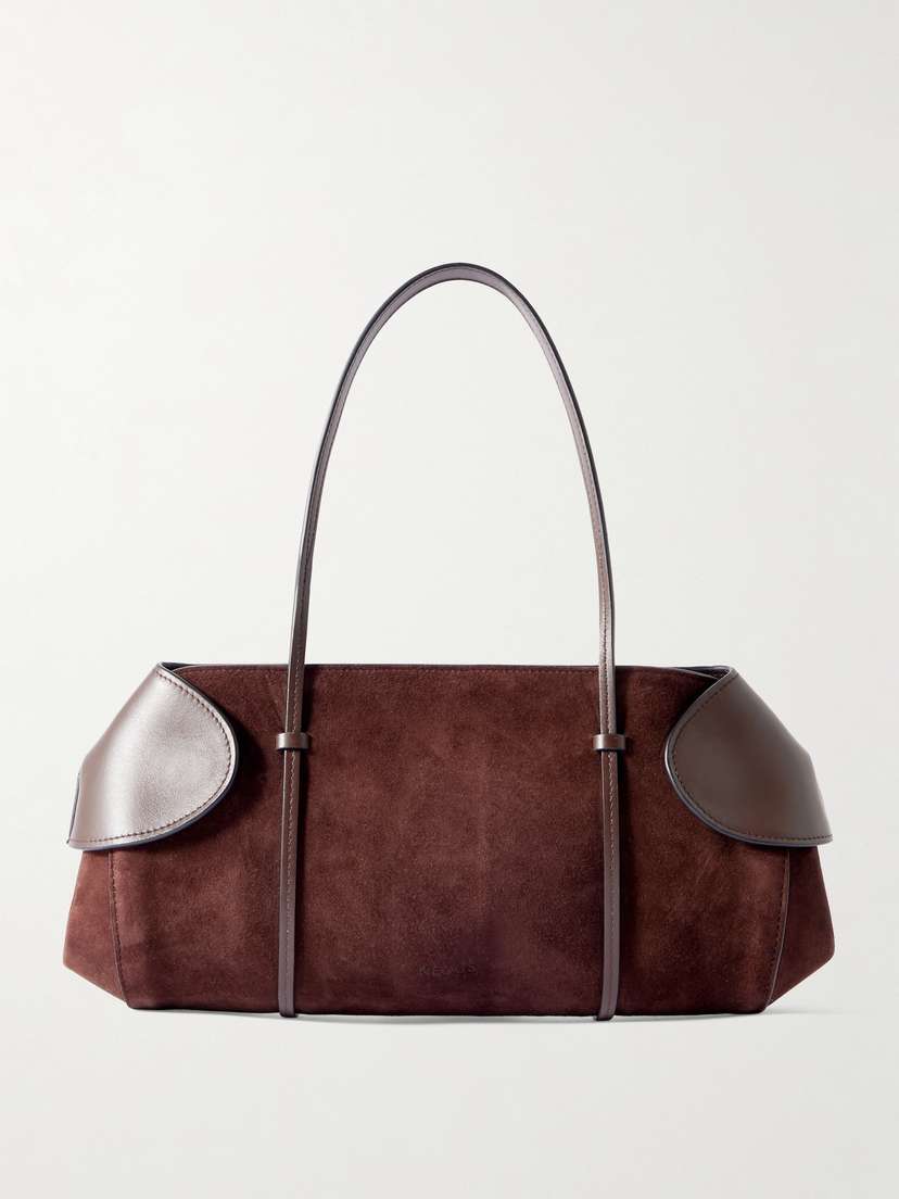 NEOUS Berenices East To West Suede And Leather Shoulder Bag