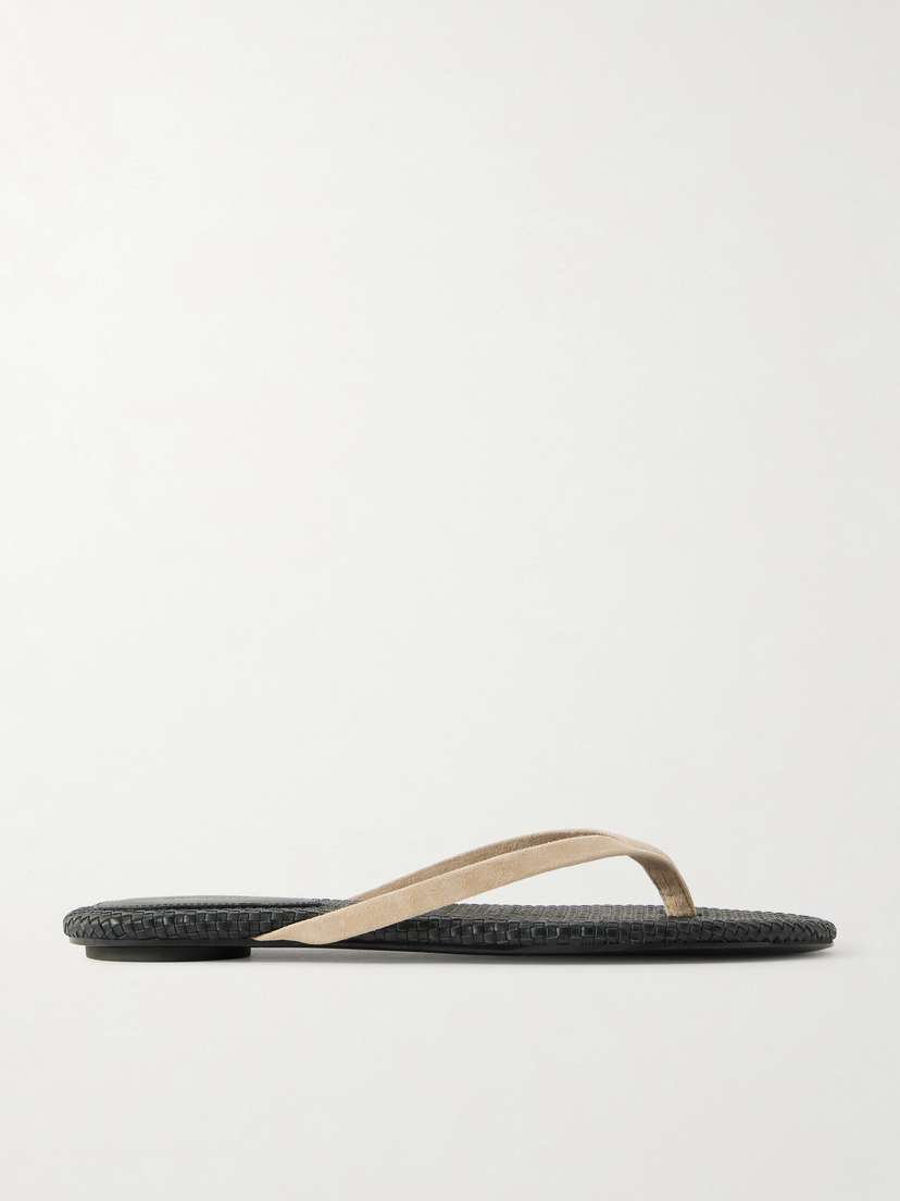 St. Agni Suede Woven Flip Flop