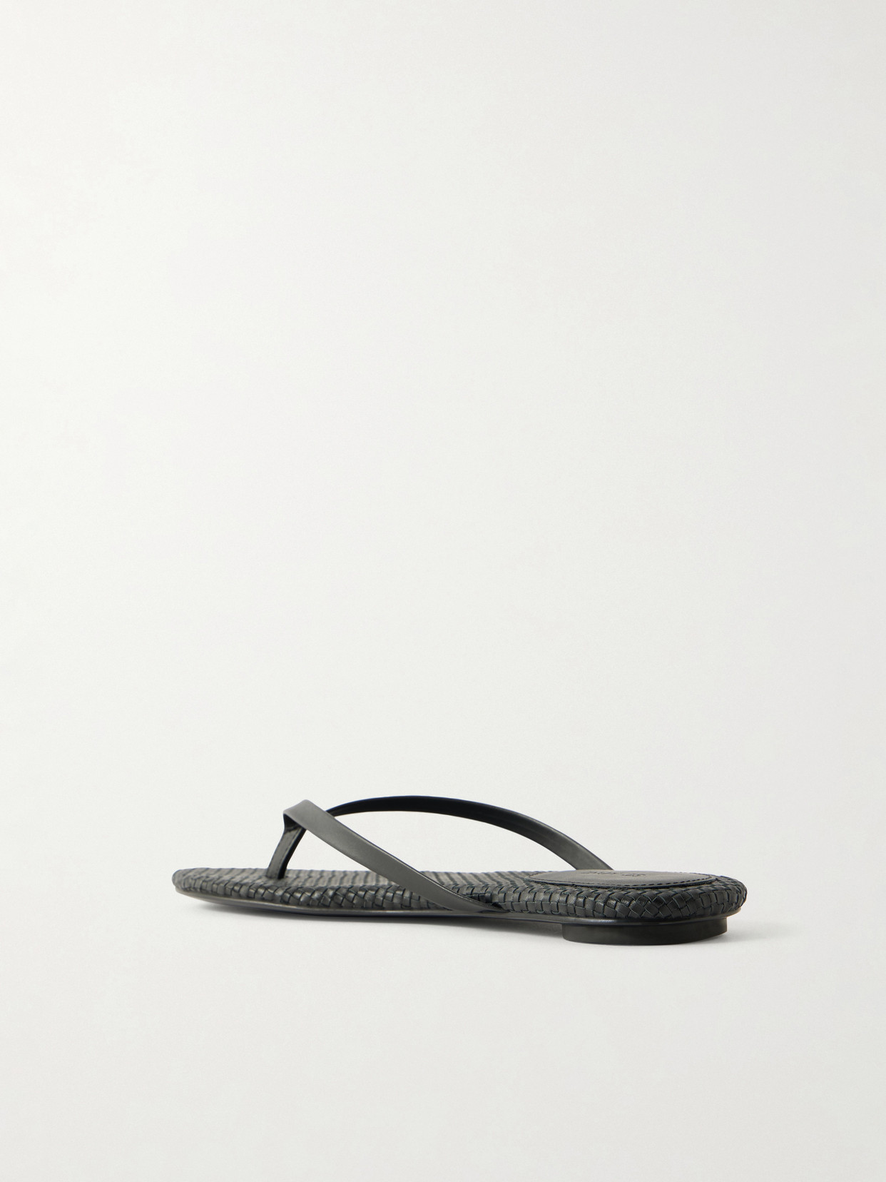 Woven Leather Flip Flops