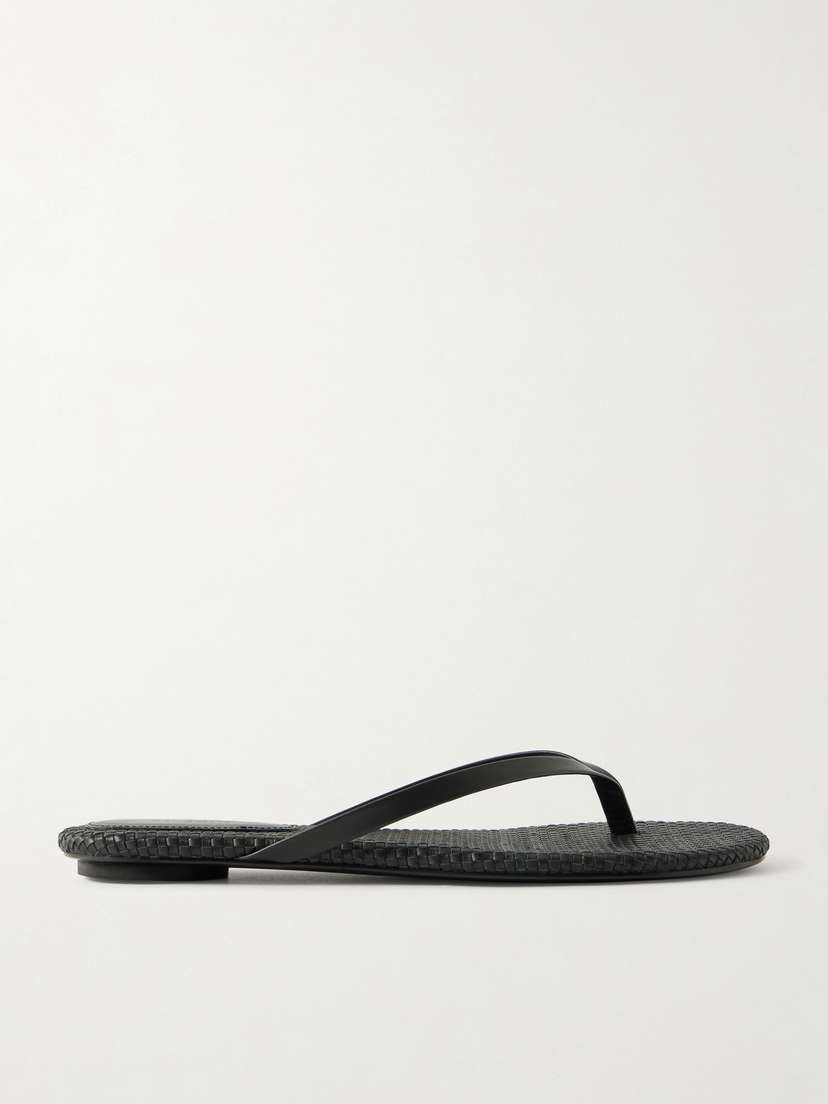 St. Agni Woven Leather Flip Flops