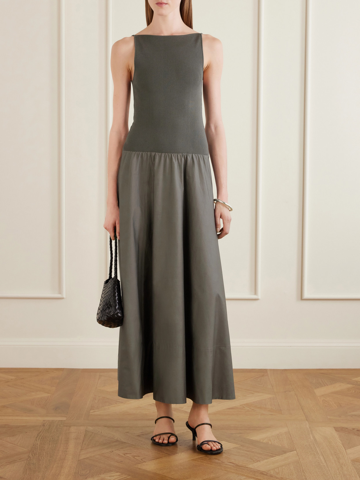 St Agni Minimal Strap Heel In Black