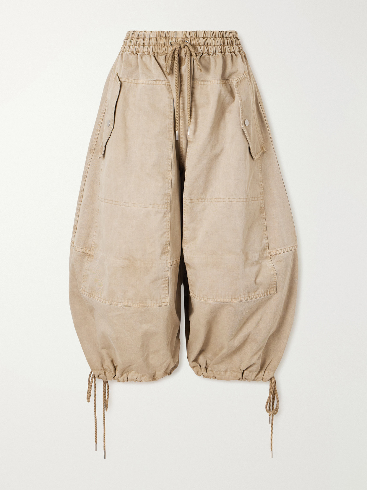 Co Wide-leg Tton Pants In Neutral