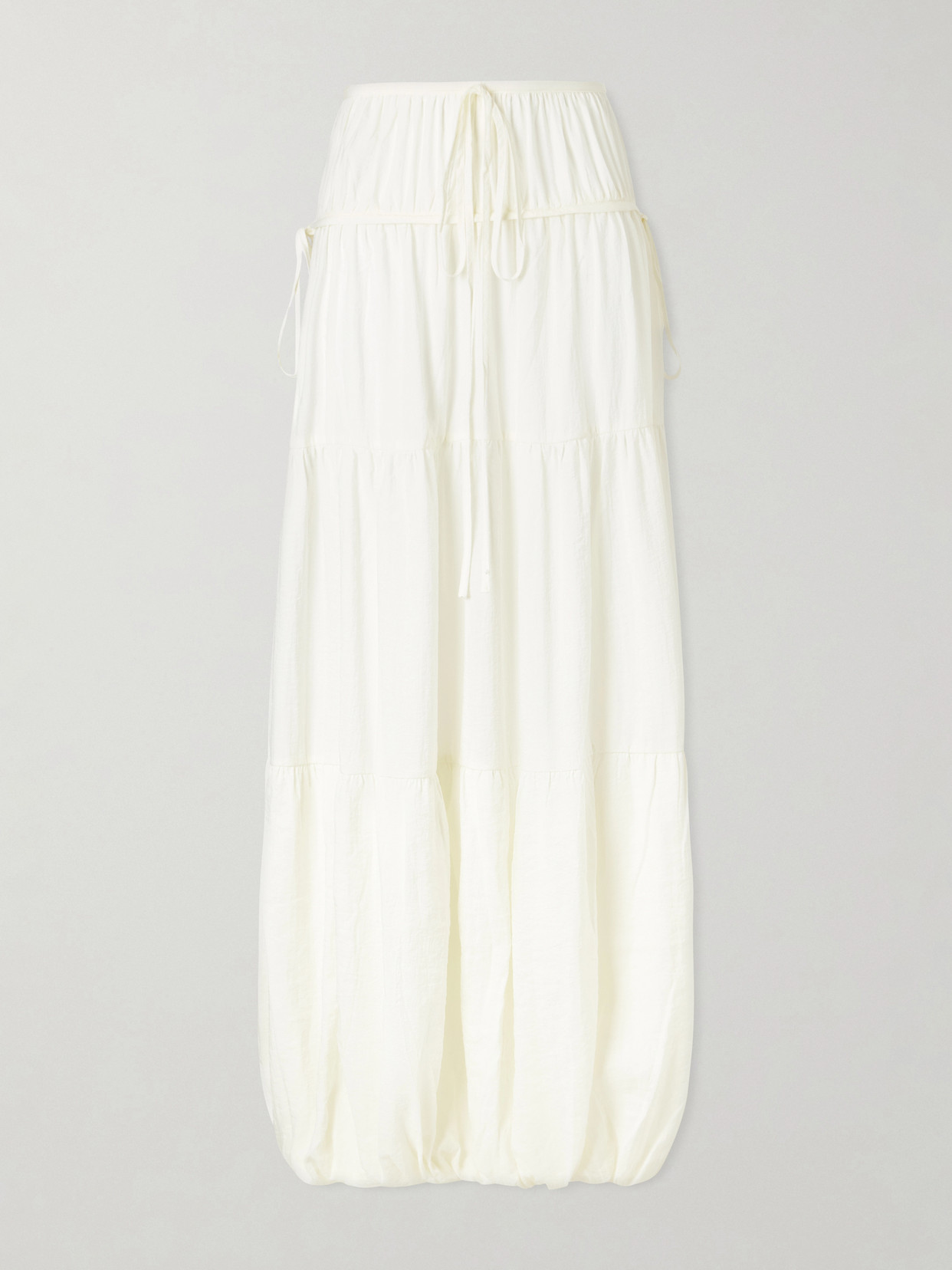 Gathered Crepe Bubble Maxi