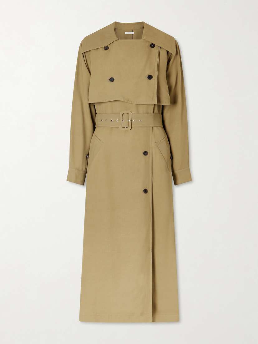Co Double-breasted Belted Drill Trench at