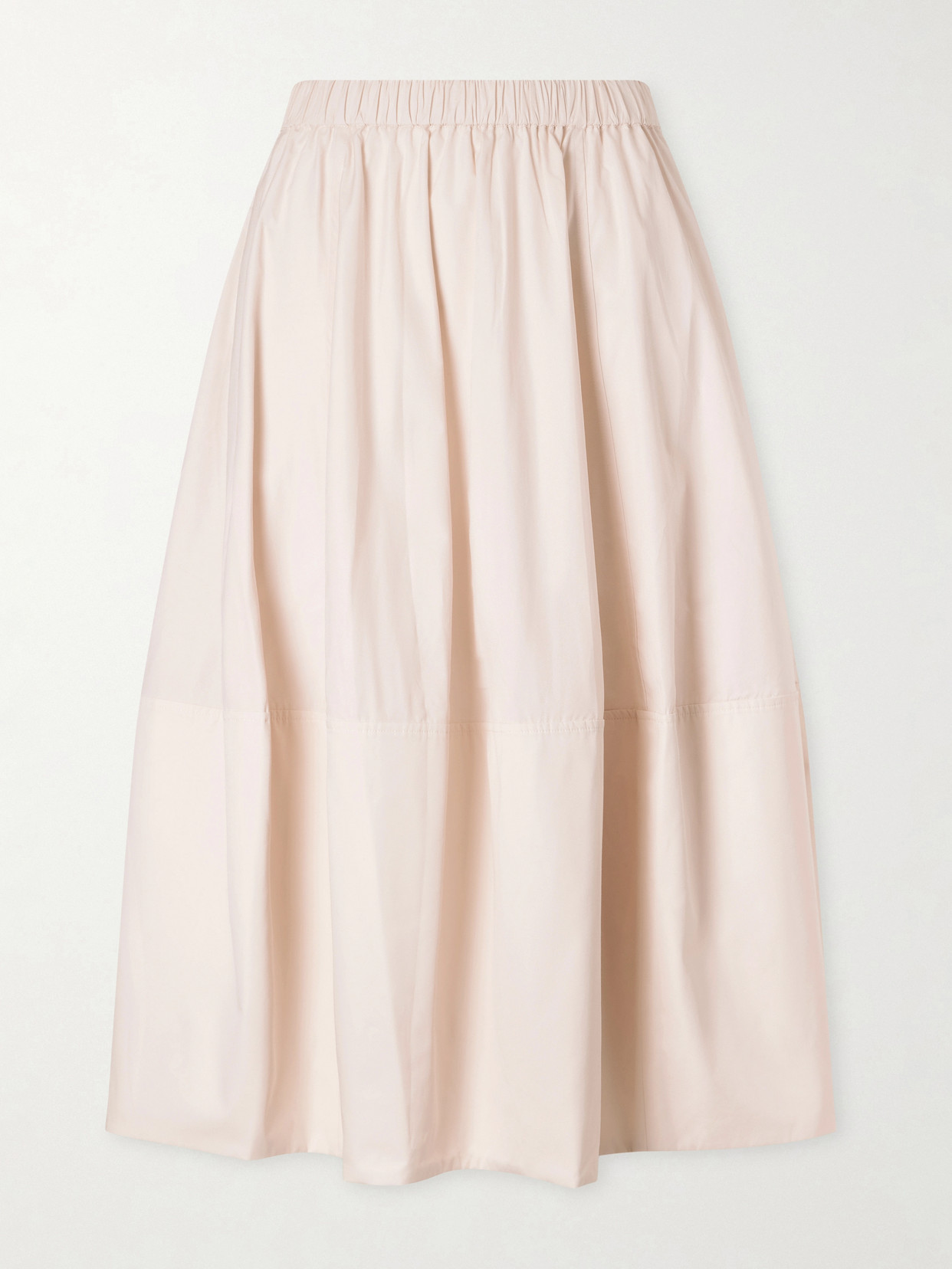 Bubble Paneled Cotton-Poplin Midi