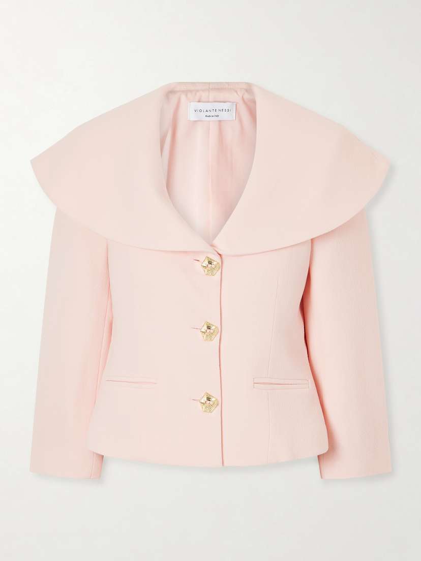 VIOLANTE NESSI Manuela Wool-crepe Jacket