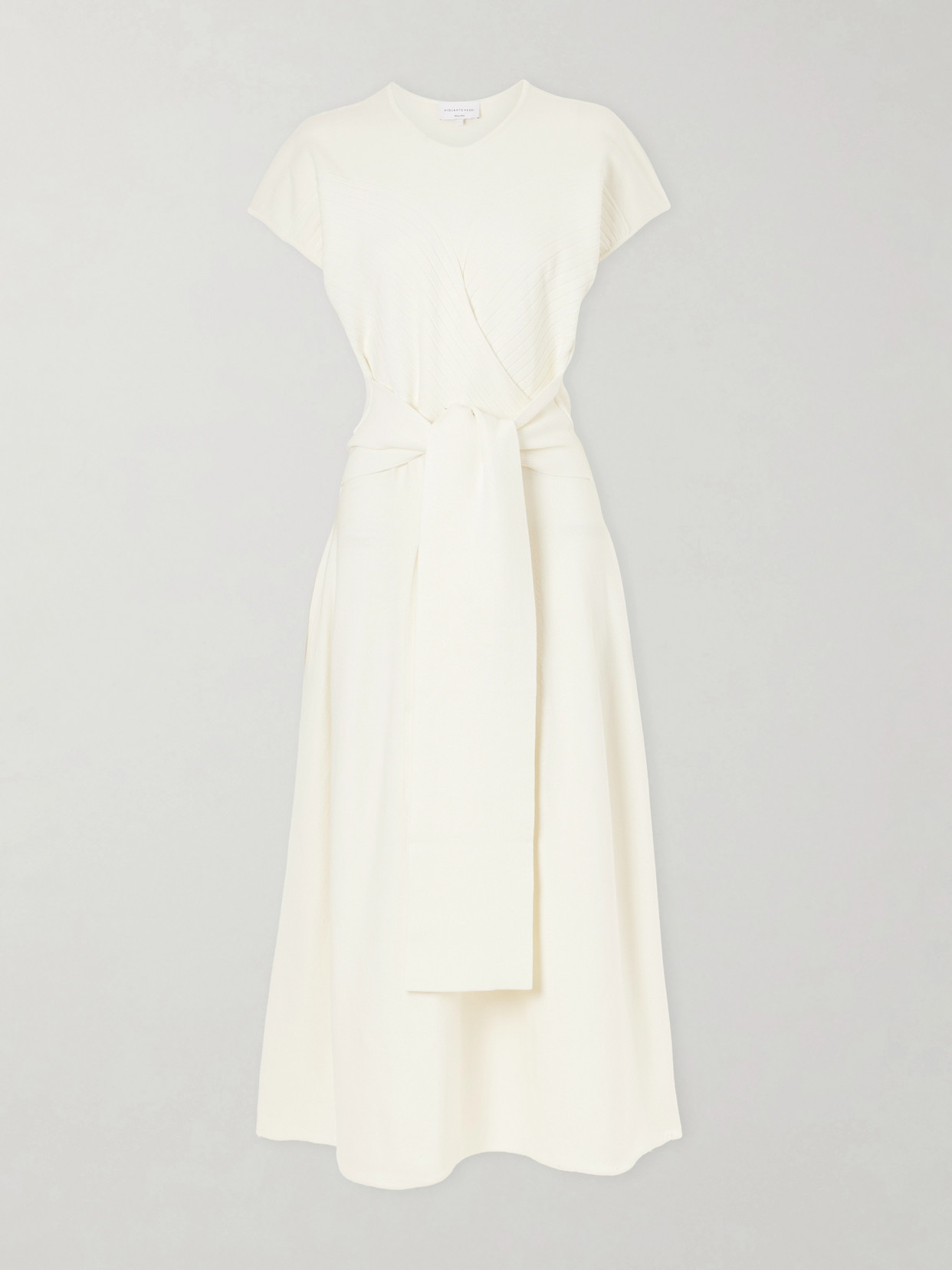 Violante Nessi Turrel Tie-detailed Jersey Midi Dress In White