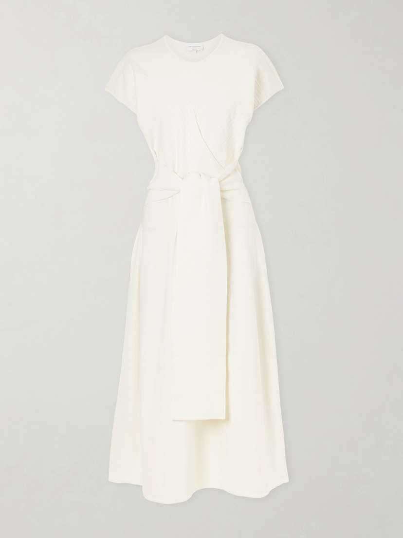 VIOLANTE NESSI Turrel Tie-detailed Jersey Midi Dress