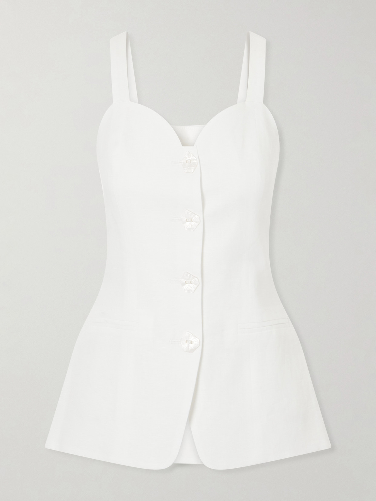 Violante Nessi Henriette Linen Top In White