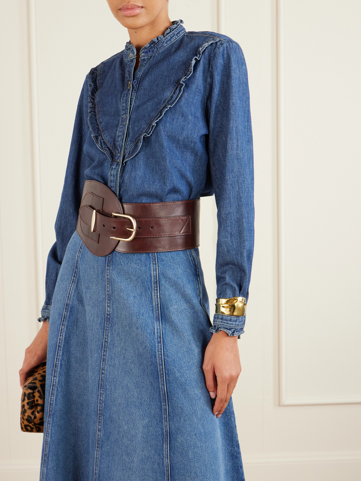 Zimmermann Helix Leather Belt In Brown