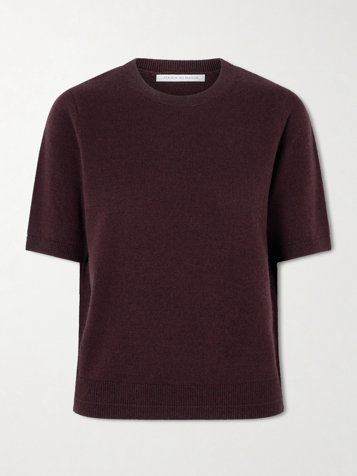 Maria Mcmanus Cashmere And Cotton-blend Sweater In Burgundy