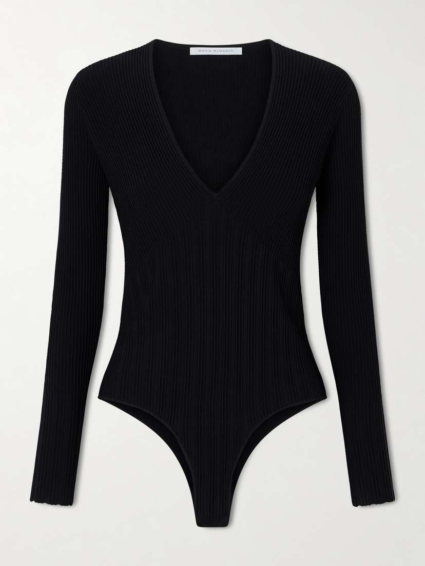Maria McManus Recycled Ribbed-knit Bodysuit