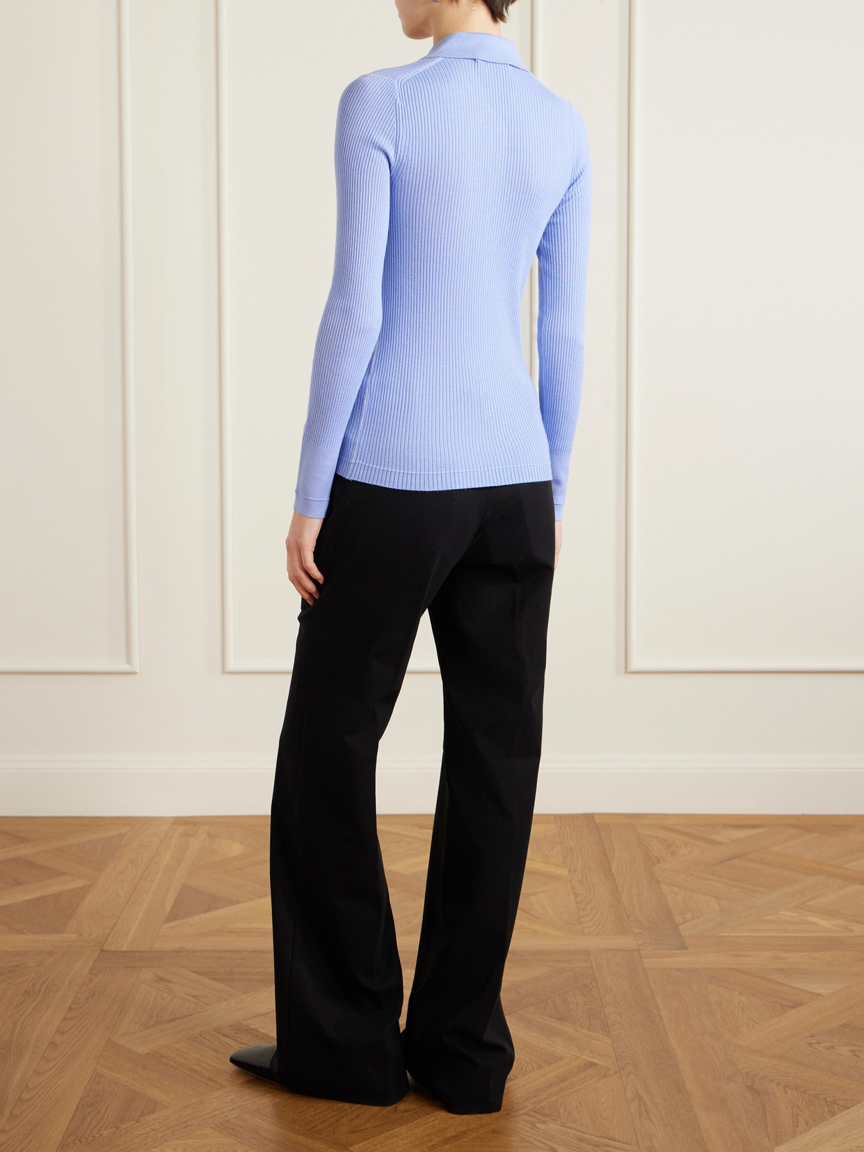 Merino Wool Polo Sweater