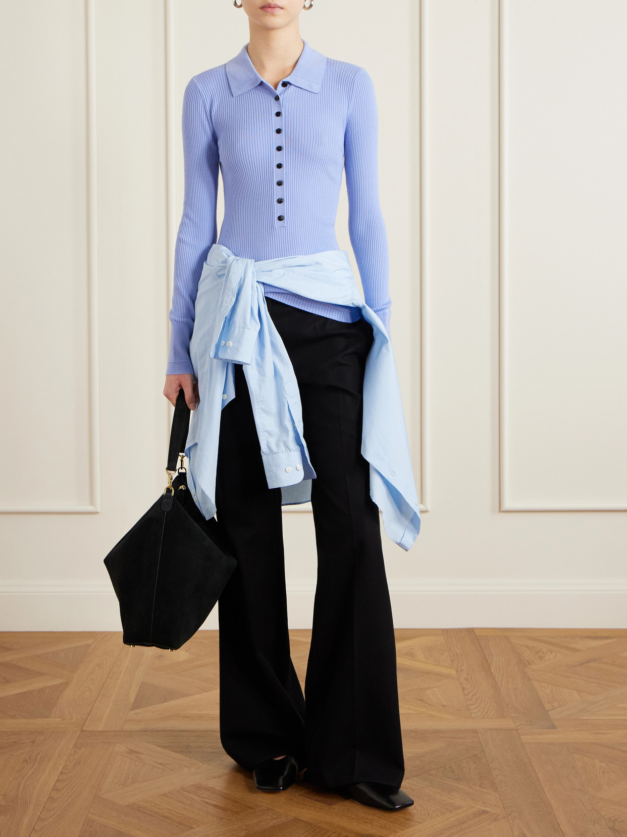 Merino Wool Polo Sweater