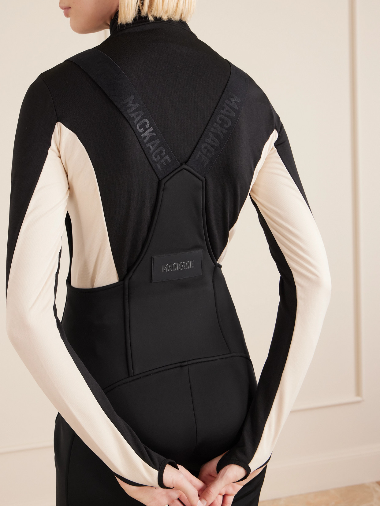 Mackage Gia Stretch Salopettes In Black