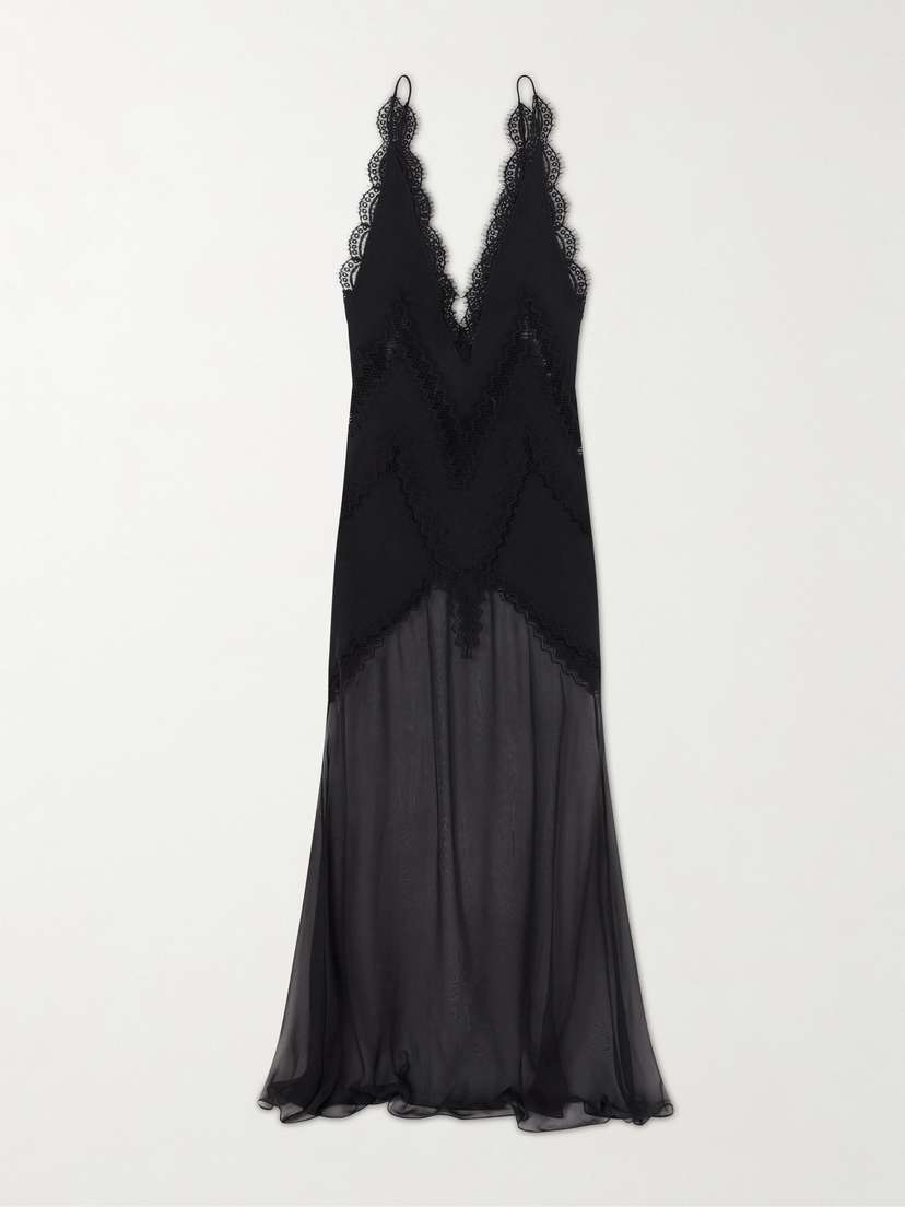 Tom Ford Enverse Lace-trimmed Satin Maxi Dress