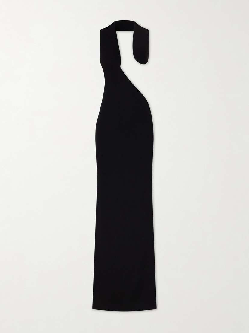 Tom Ford Asymmetric Open-back Jersey Gown