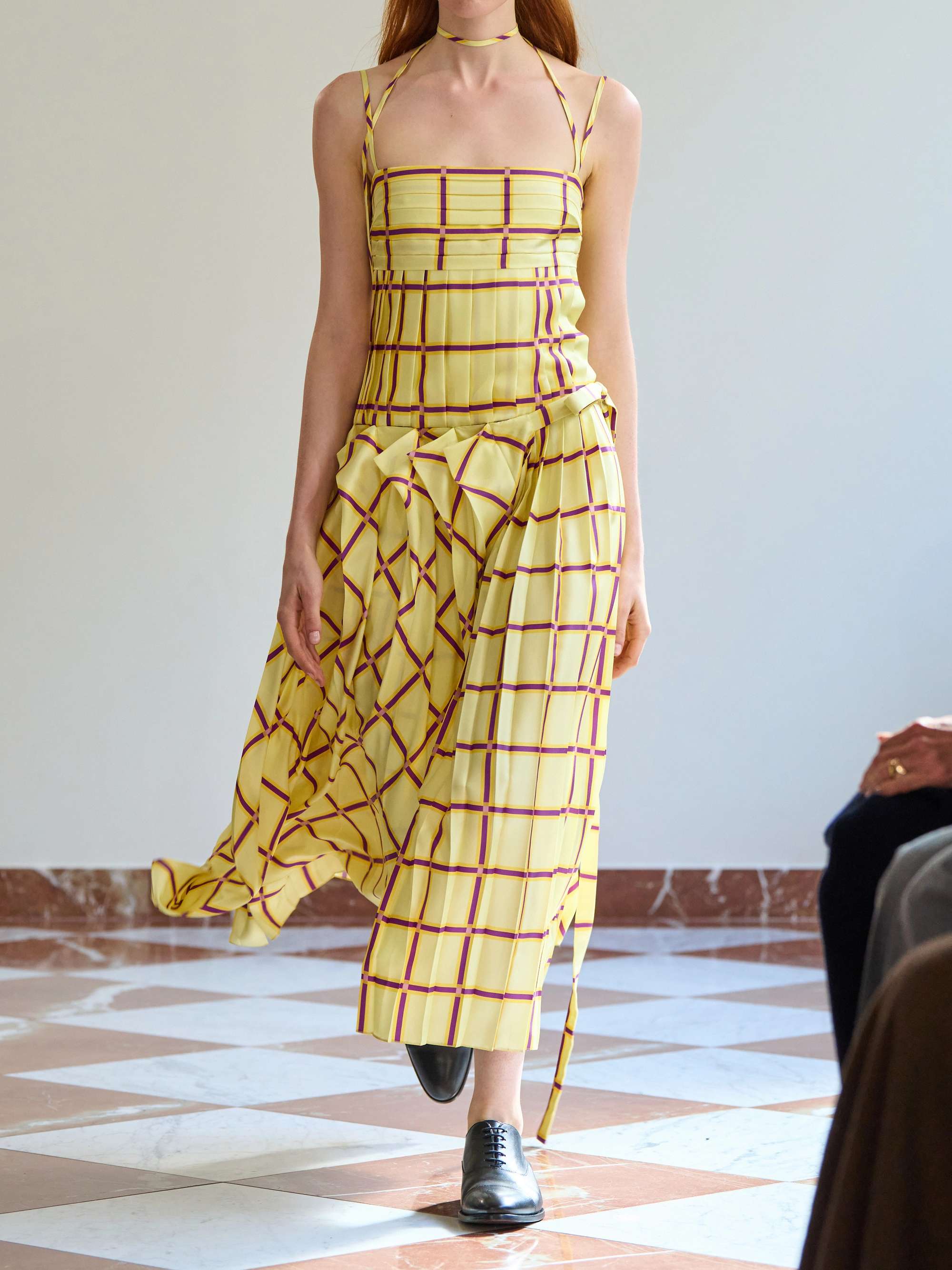 EMILIA WICKSTEAD Agata checked silk-twill midi dress | NET-A-PORTER