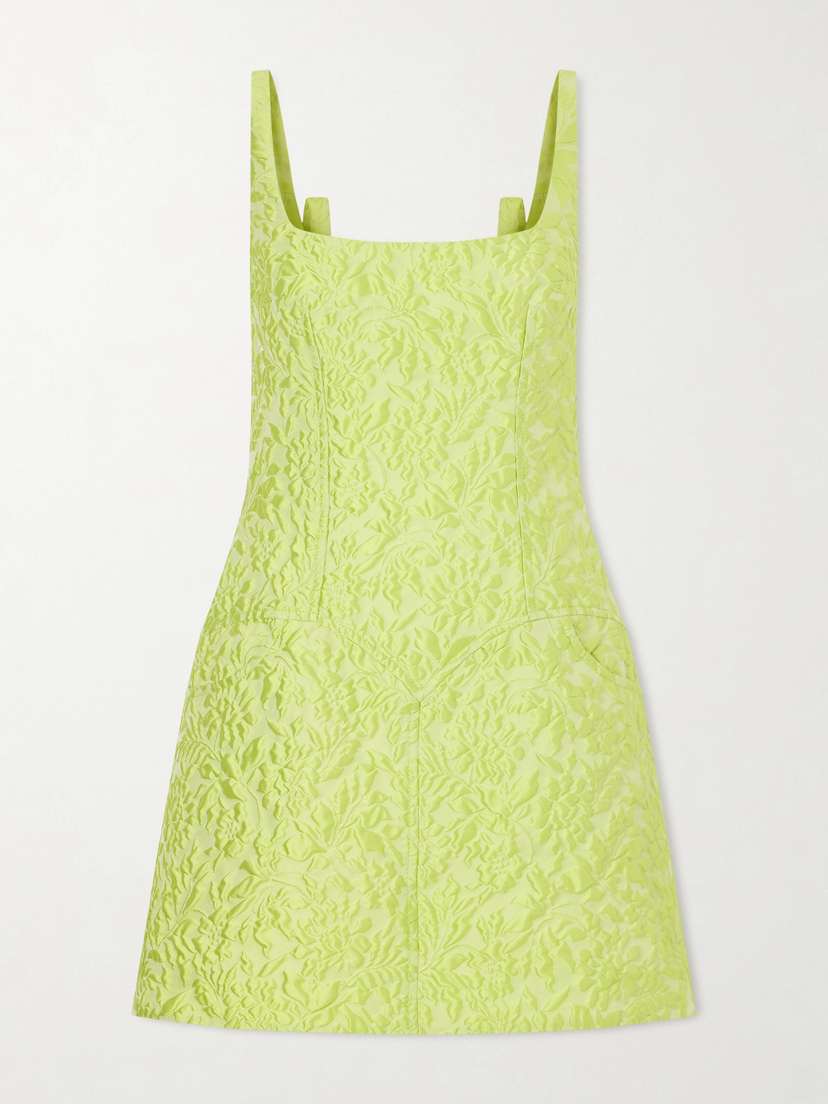 Emilia Wickstead Floral Silk-blend Jacquard Mini Dress