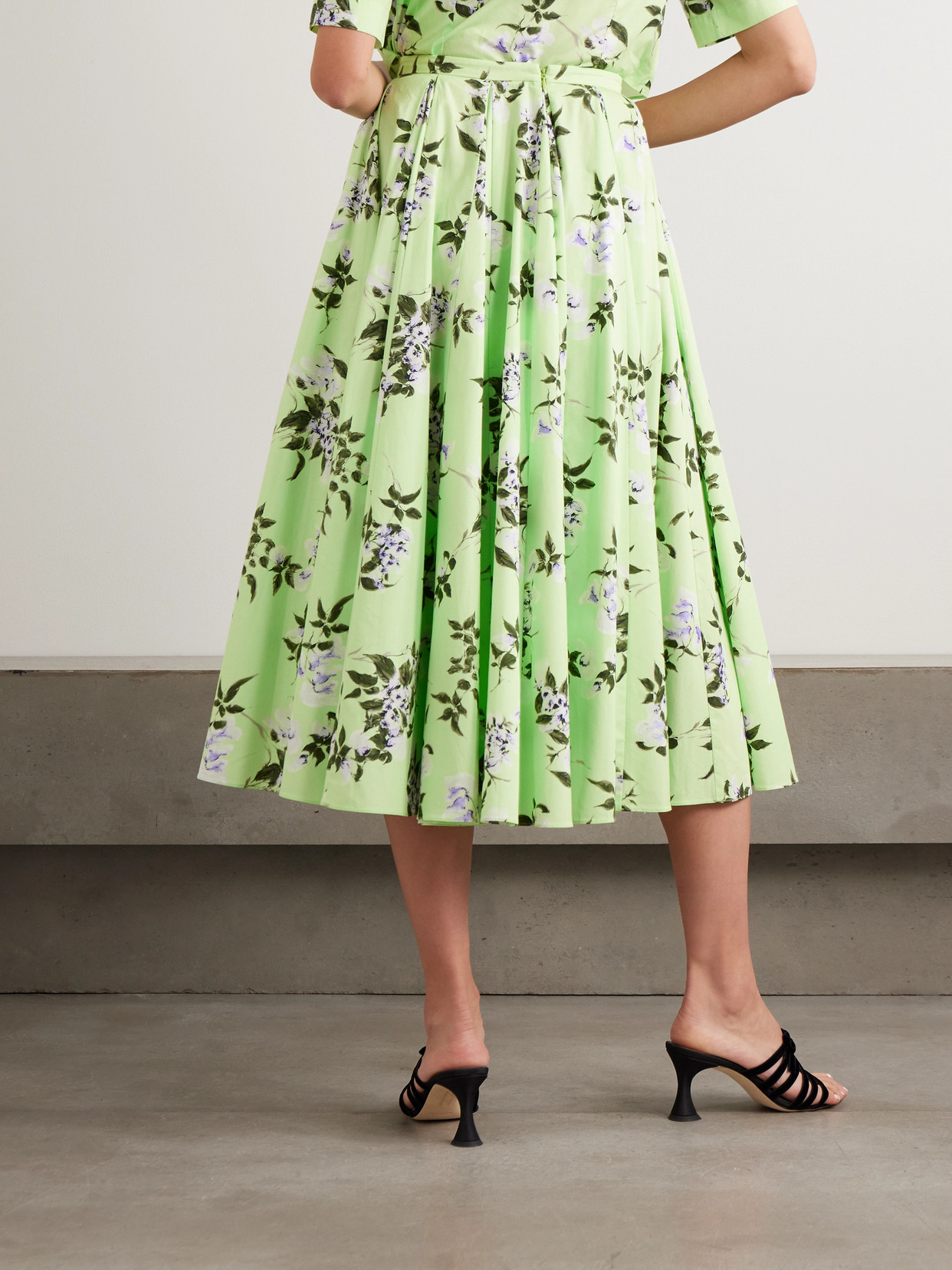Rhea Floral-Print Cotton-Poplin Midi