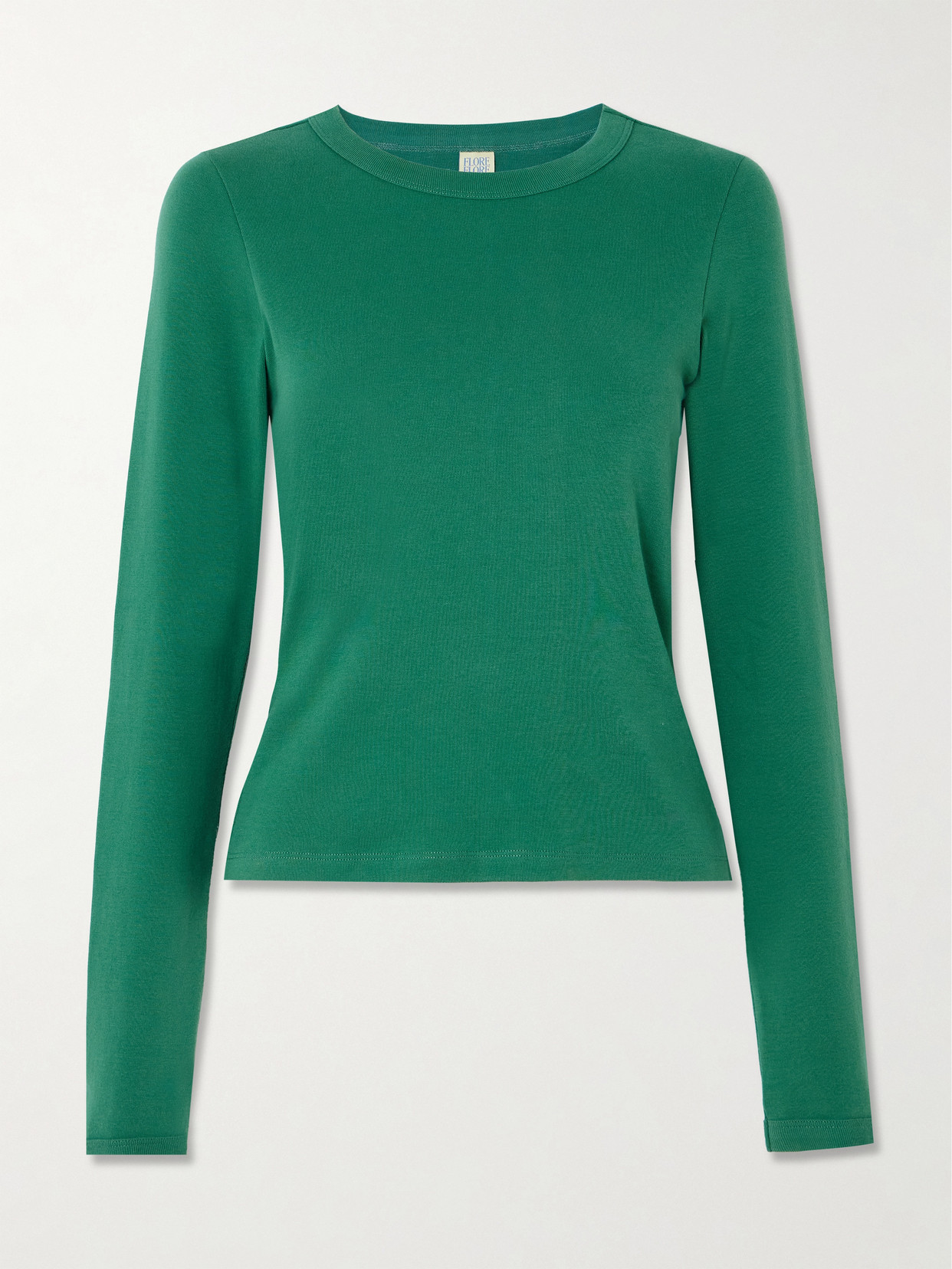 Flore Flore Max Organic Cotton-jersey T-shirt In Green