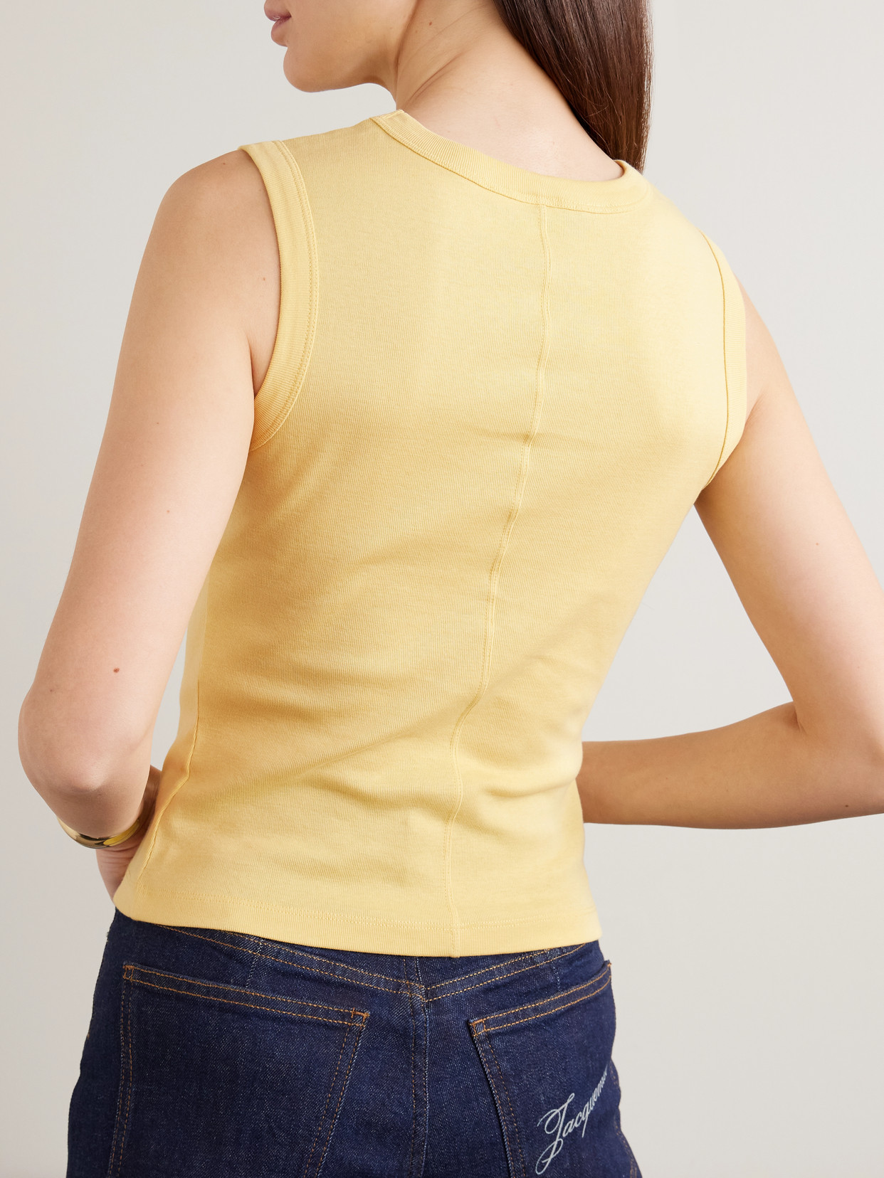 Esmé Ribbed Organic Cotton-Jersey Tank