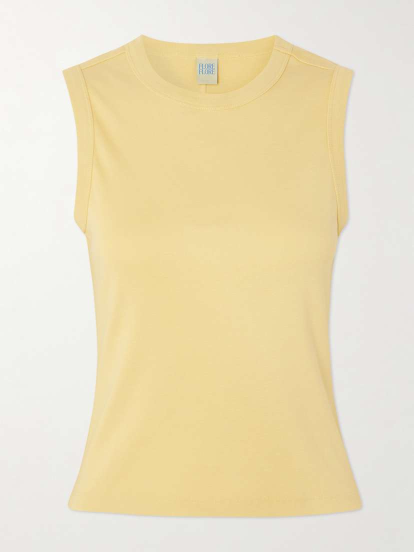 FLORE FLORE Esmé Ribbed Organic Cotton-jersey Tank