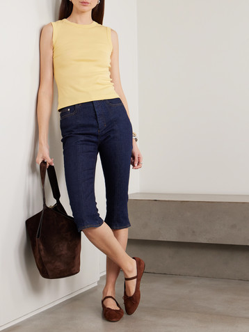 FLORE FLORE Esmé ribbed organic cotton-jersey tank