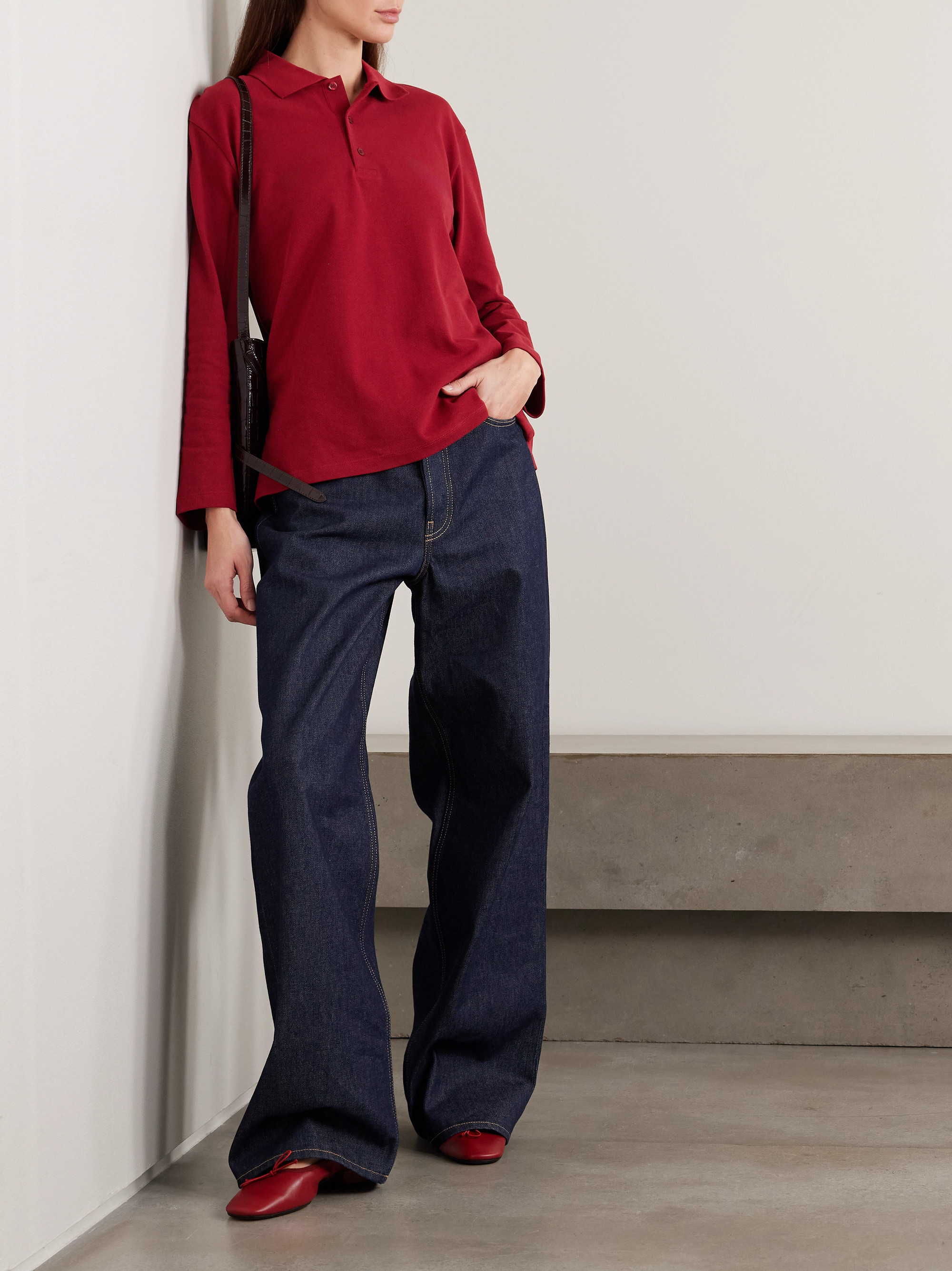 Diana organic cotton-piqué polo shirt — Image 6