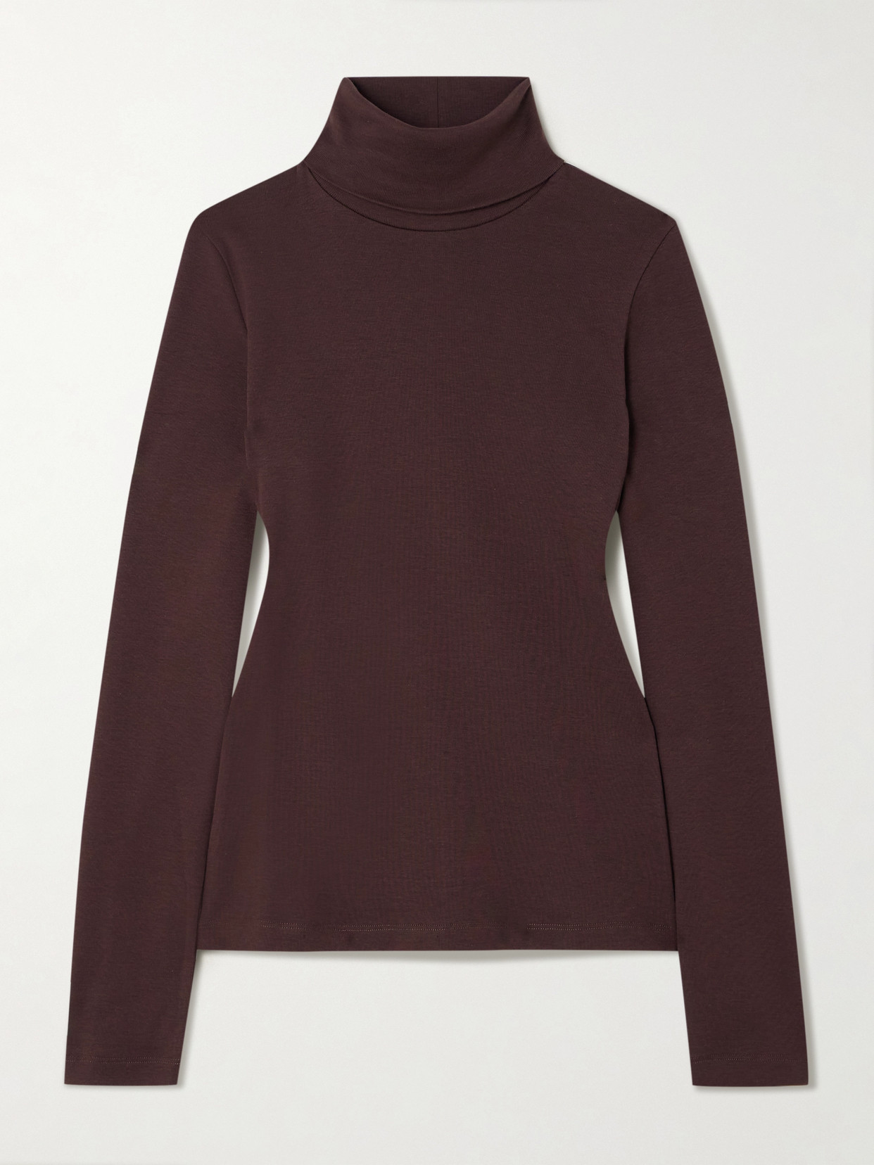 Dinah Ribbed Organic Cotton-Jersey Turtleneck Top