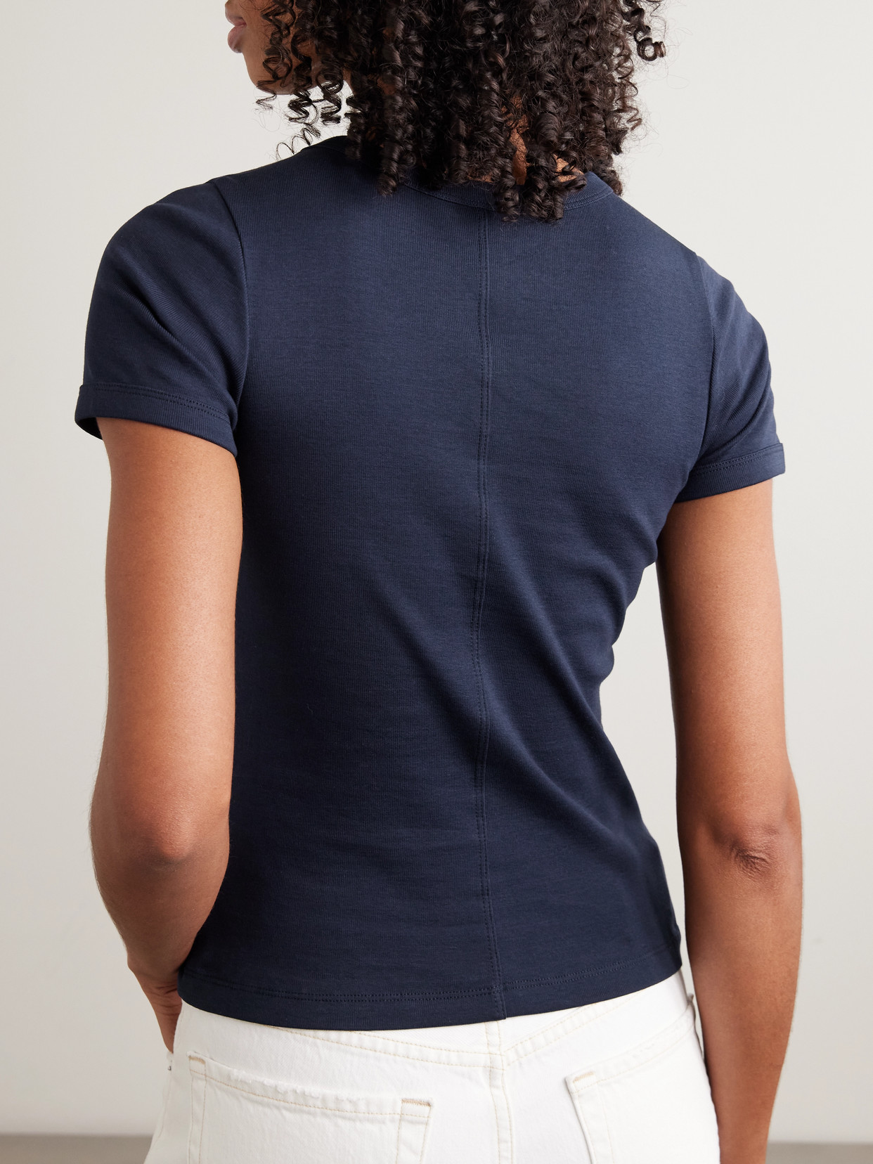 Car Ribbed Organic Cotton-Jersey T-Shirt