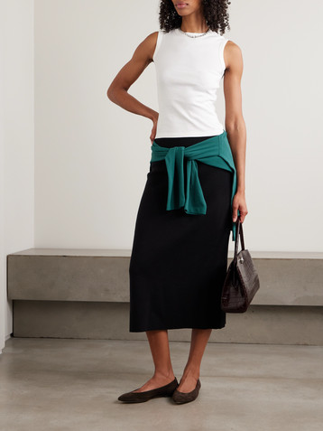 FLORE FLORE Esmé ribbed organic cotton-jersey tank