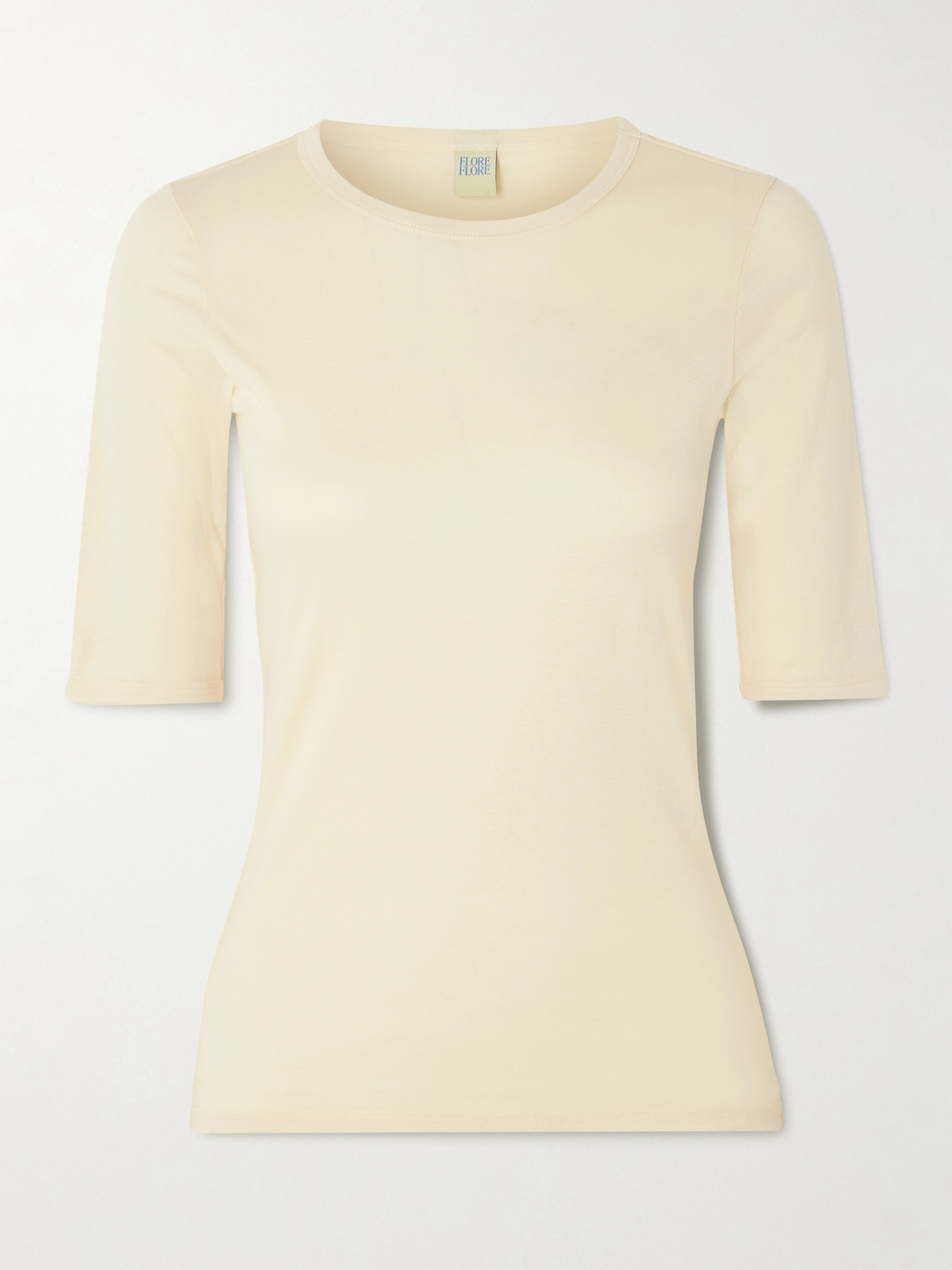 Flore Flore Anna Organic Cotton-jersey T-shirt In Neutral