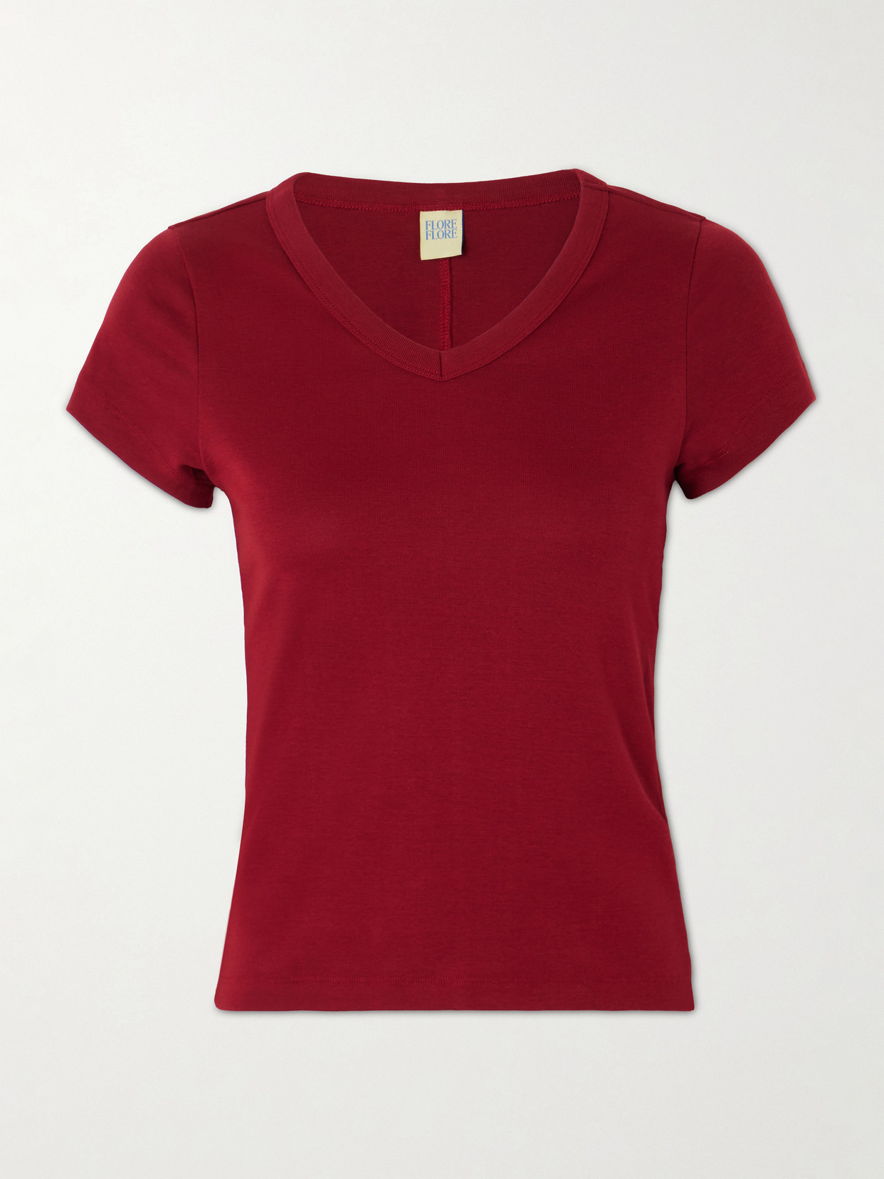 Flore Flore Jill Baby Organic Cotton-jersey T-shirrt In Burgundy