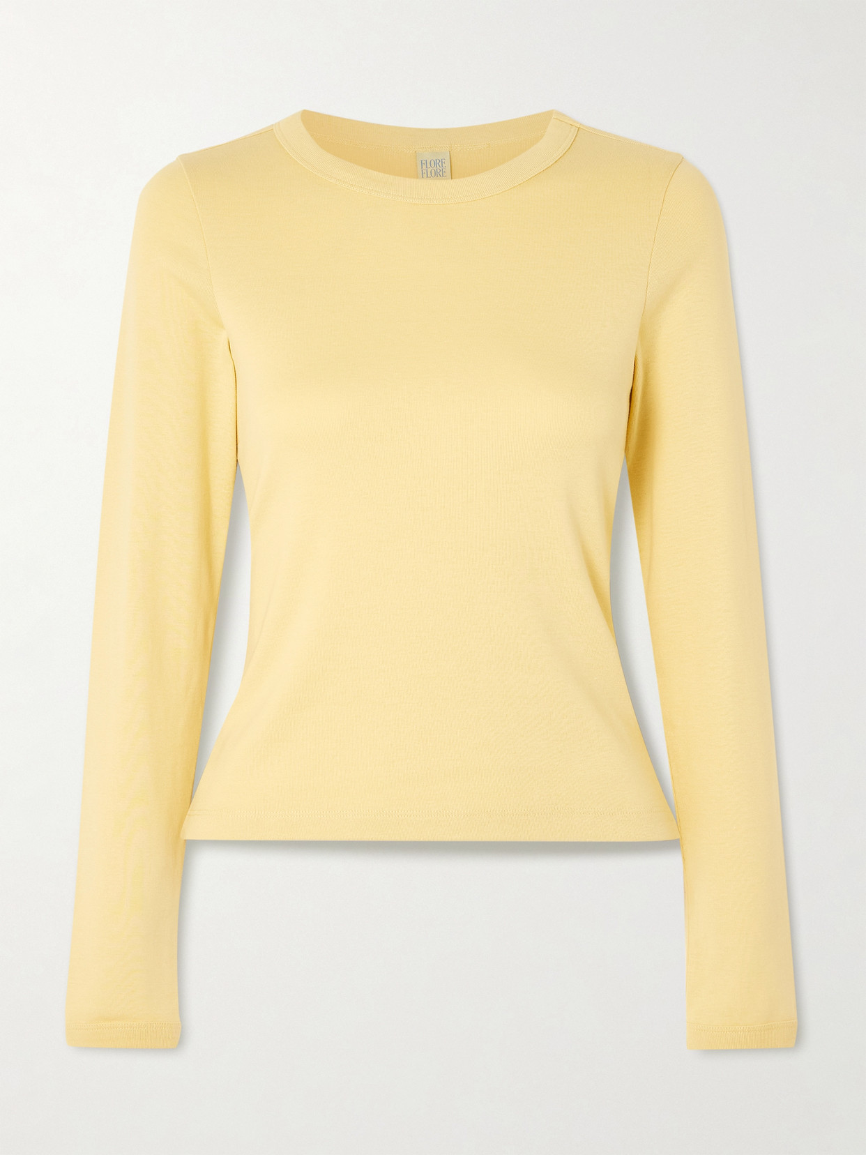 Flore Flore Max Organic Cotton-jersey T-shirt In Yellow