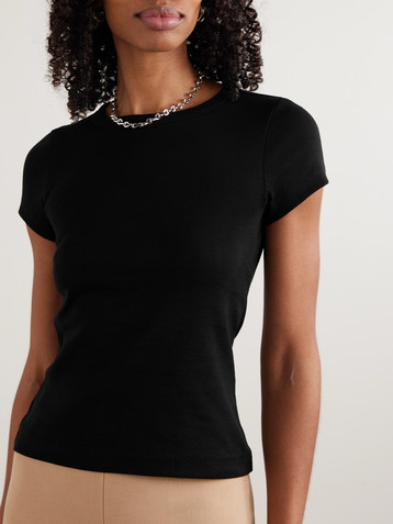FLORE FLORE Car Baby Tee ribbed organic cotton-jersey T-shirt
