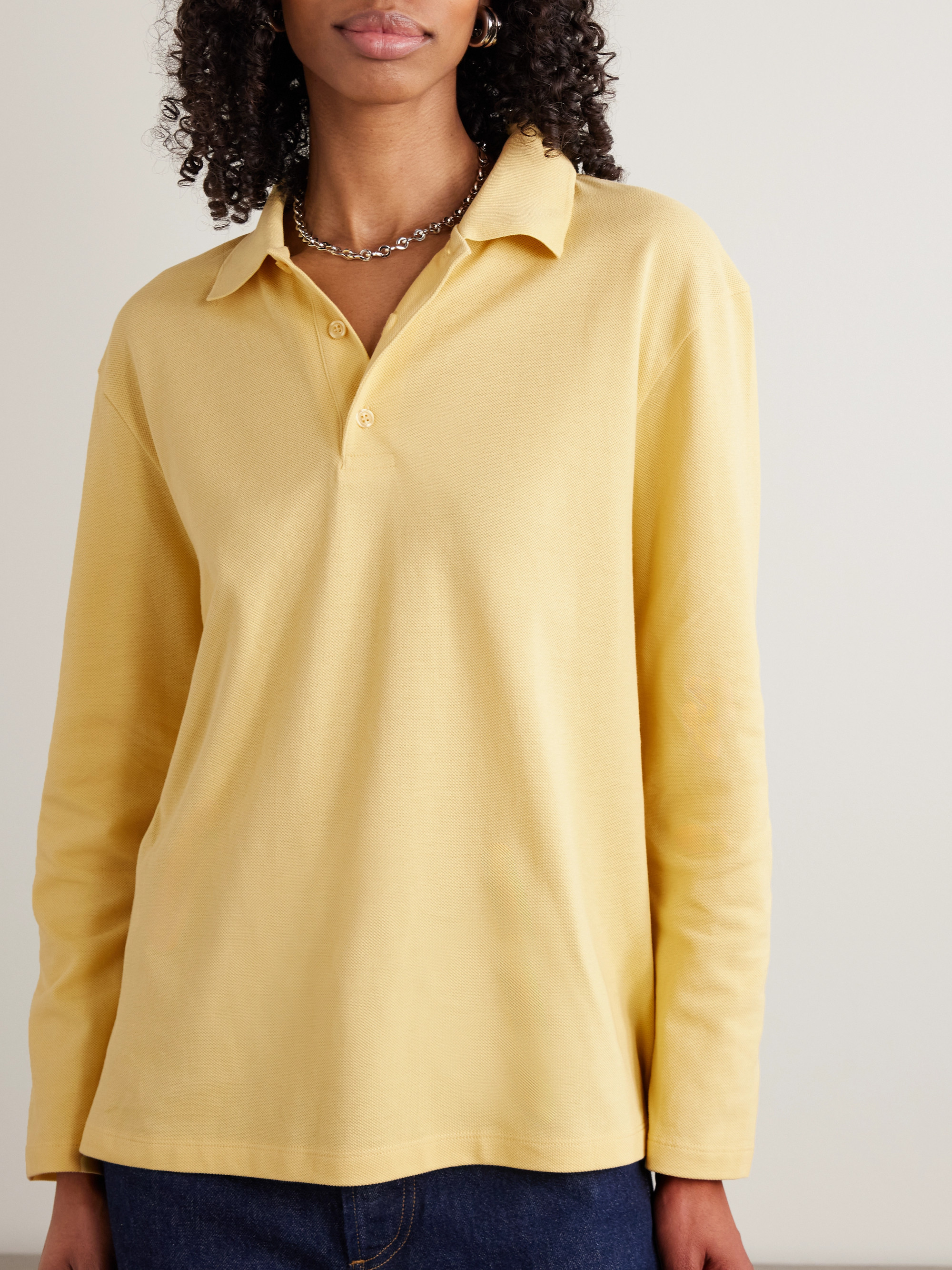 Diana organic cotton-piqué polo shirt — Image 11