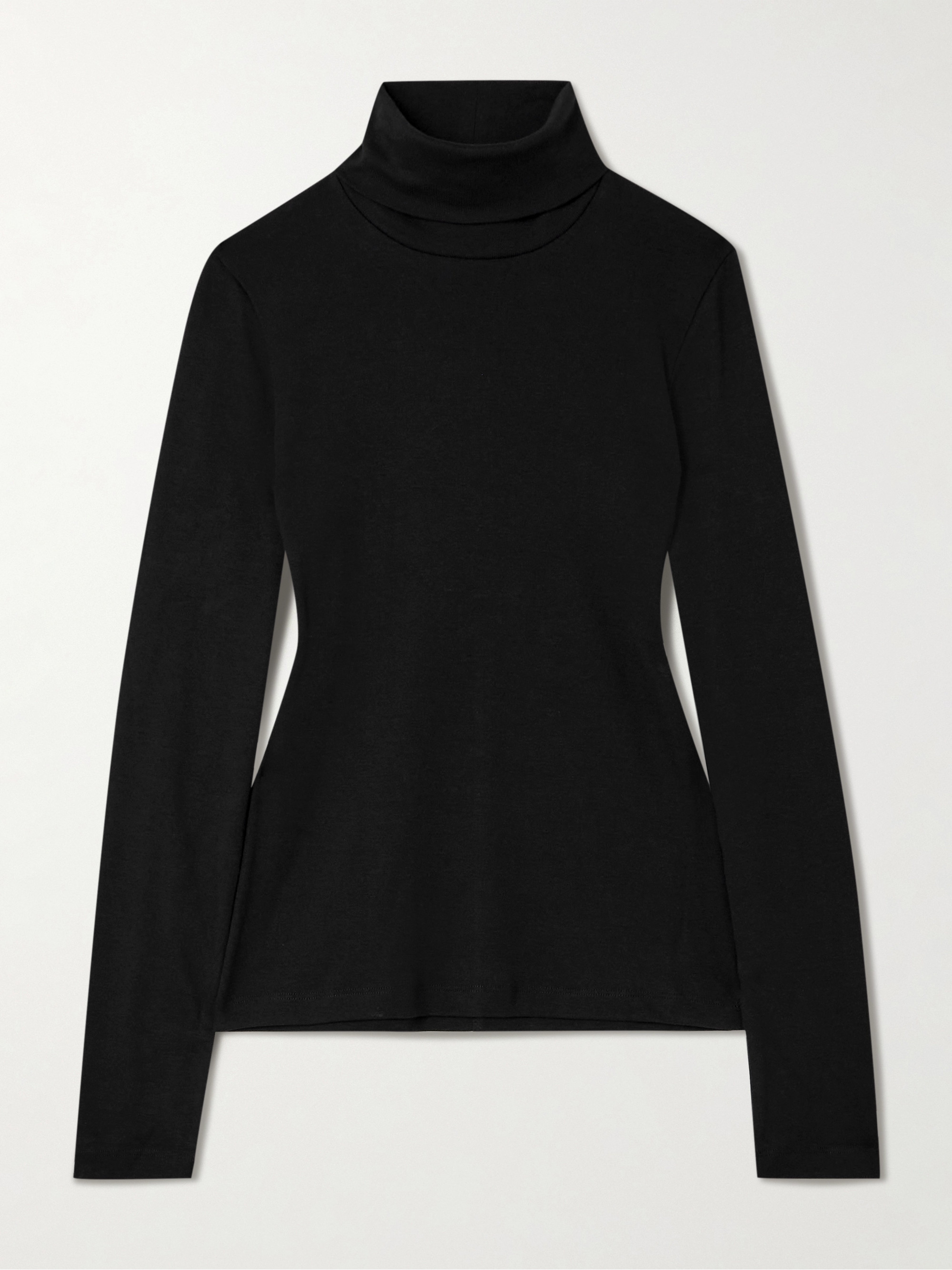 FLORE FLORE Dinah ribbed organic cotton-jersey turtleneck top