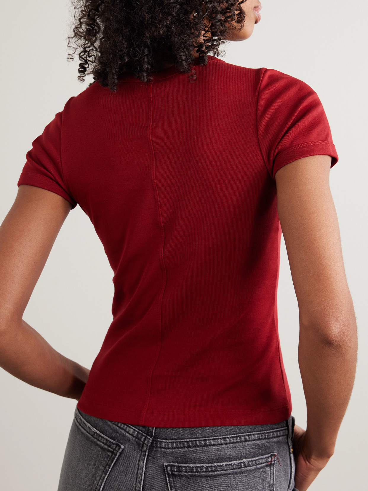 Car Ribbed Organic Cotton-Jersey T-Shirt