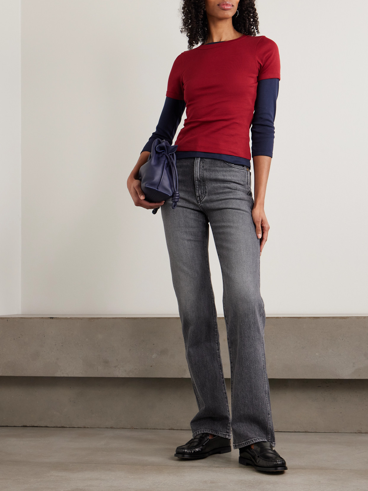 Car Ribbed Organic Cotton-Jersey T-Shirt