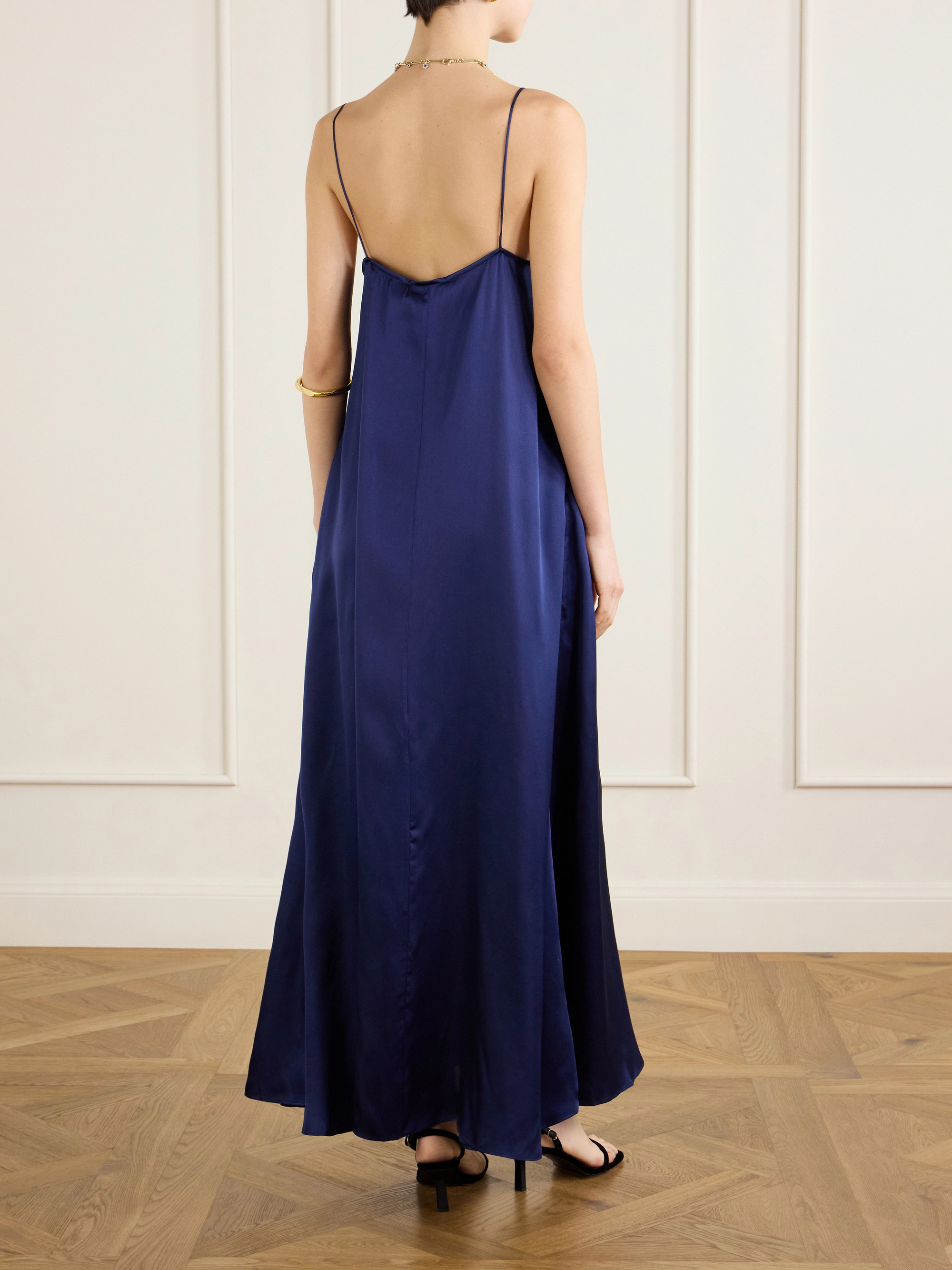 ANINE BING Mae silk satin maxi dress thumbnail