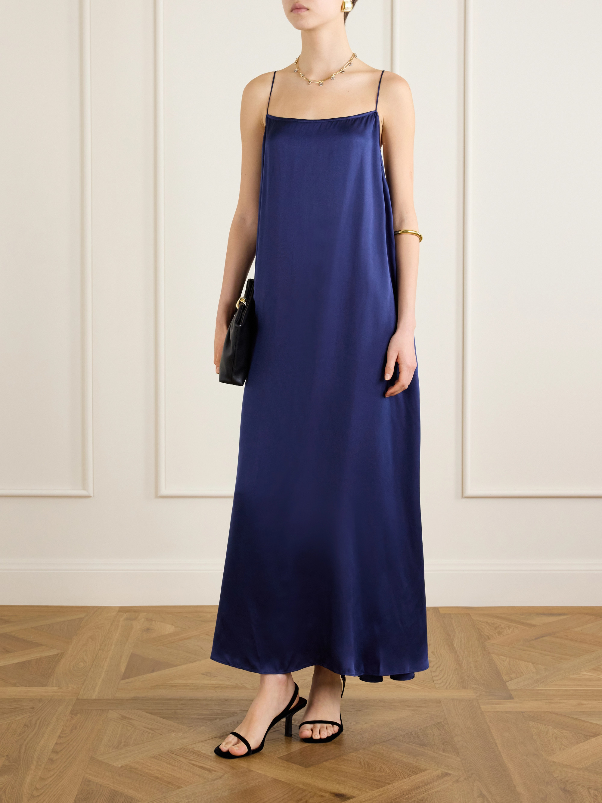ANINE BING Mae silk satin maxi dress
