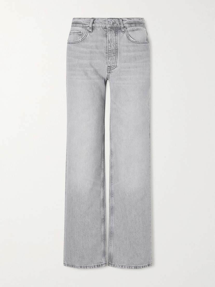 Anine Bing Hugh Mid-rise Wide-leg Jeans