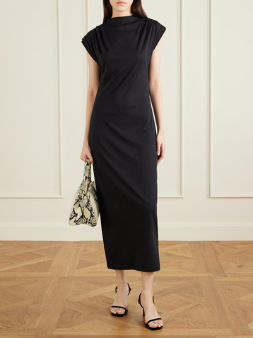 ANINE BING Alix cotton-blend midi dress