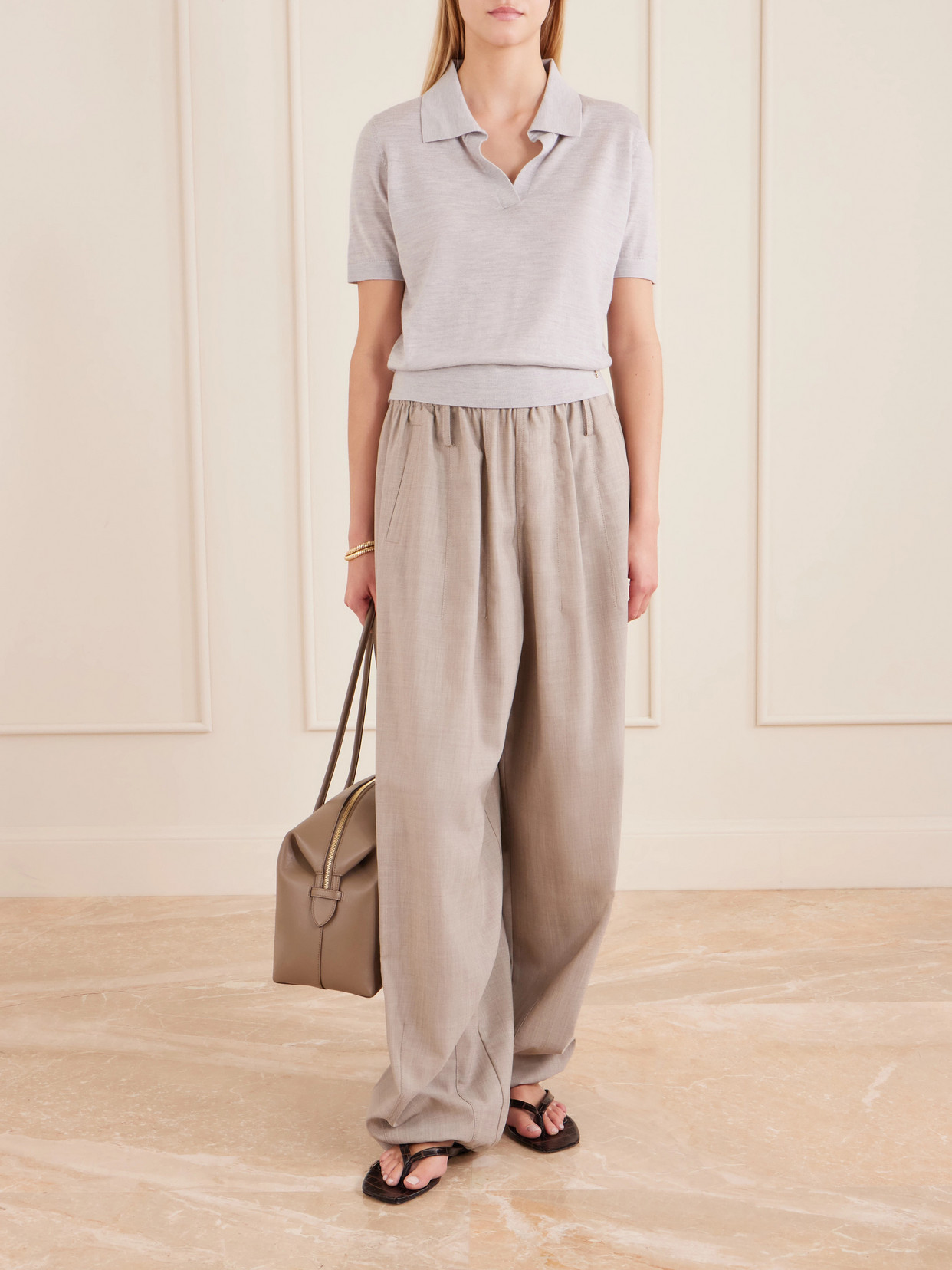 Moni Wool And Cashmere-Blend Polo Sweater