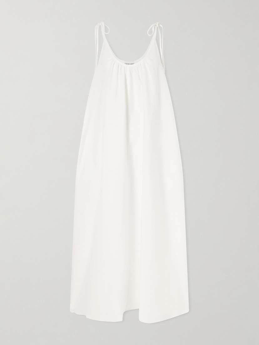 Anine Bing Flora Gathered Lyocell And Linen-blend Maxi Dress | Thumbnail 5 Anine Bing Flora Gathered Lyocell And Linen-blend Maxi Dress | Thumbnail 5