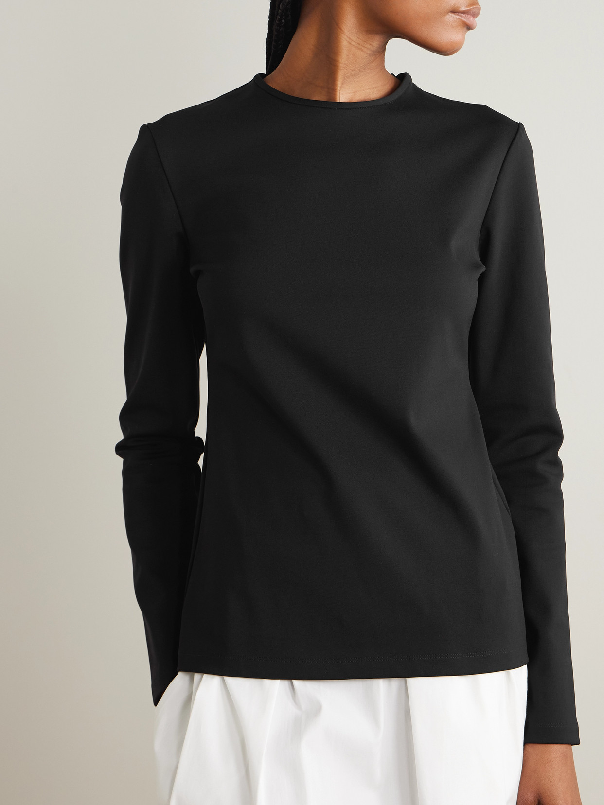 Cutout Stretch-Jersey T-Shirt